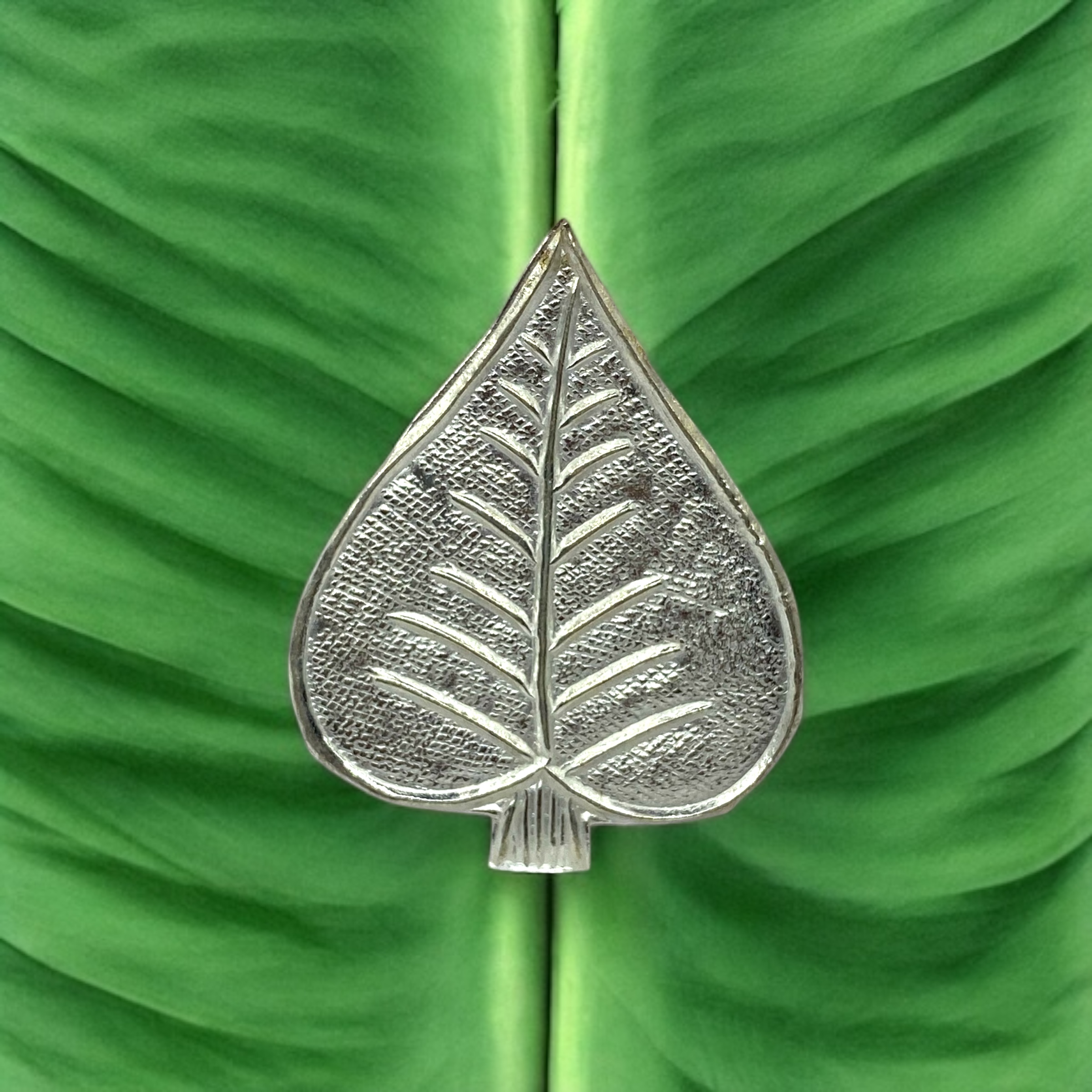 Peepal Leaf in Silver